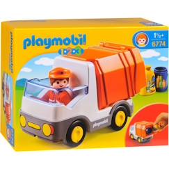 Jouet-Jeux d'imagination-Camion poubelle PLAYMOBIL 1.2.3 - PLAYMOBIL 6774 - Mixte - A partir de 18 mois