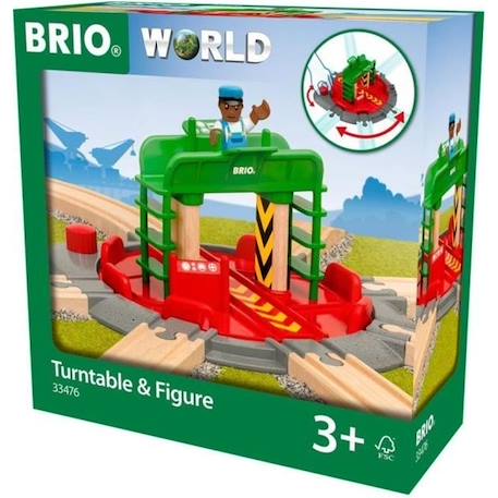 Brio World Plaque Tournante et Personnage - Accessoire pour circuit de train en bois - Ravensburger - Mixte dès 3 ans - 33476 VERT 1 - vertbaudet enfant 