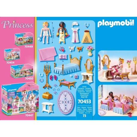 PLAYMOBIL - Chambre princesse avec coiffeuse - Multicolore - 73 pièces BLANC 3 - vertbaudet enfant 