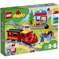 -LEGO® 10874 DUPLO Town Le Train À Vapeur, Jouet À Pile, Avec Sons, Lumières et télécommande, Jeu De Train Pour Enfants 2-5 ans