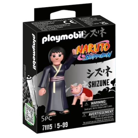 PLAYMOBIL - 71115 - Shizune - Naruto Shippuden - Figurine Kunoichi avec Tonton le cochon NOIR 1 - vertbaudet enfant 