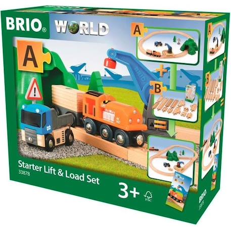 Brio World Circuit Transport de Fret - Coffret complet 19 pièces - Circuit de train en bois - Ravensburger - Mixte dès 3 ans - ROUGE 1 - vertbaudet enfant 