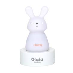 Puériculture-Veilleuse lapin «Charly» de Olala® - Veilleuse enfant rechargeable Induction lumière douce et rassurante