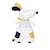 Doudou Chien en velours blanc BLANC 1 - vertbaudet enfant 