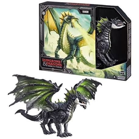 Dungeons & Dragons, figurine articulée de 28 cm du dragon noir Rakor inspirée du film NOIR 2 - vertbaudet enfant 