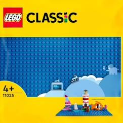 Jouet-Jeux d'imagination-LEGO® 11025 Classic La Plaque De Construction Bleue 32x32, Socle de Base pour Construction, Assemblage et Exposition
