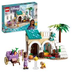 Jouet-LEGO® Disney Wish 43223 Asha dans la Ville de Rosas, avec Poupée Asha, Jouet de Chèvre Valentino et Figurine Star, Film Wish