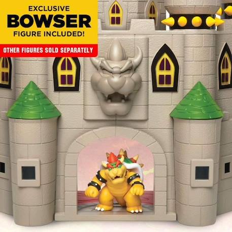 Playset Château de Bowser - JAKKS PACIFIC - Super Mario - Figurine de Bowser - Effets sonores - Mécanismes fonctionnels BEIGE 4 - vertbaudet enfant 