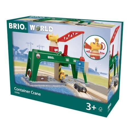 BRIO - Grue double voie de chargement - Accessoire pour circuit de train en bois - Mixte dès 3 ans BEIGE 2 - vertbaudet enfant 