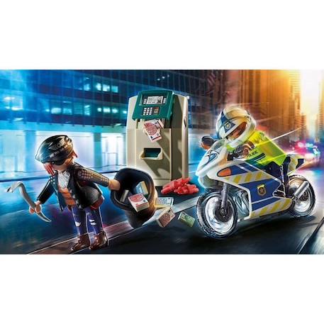 PLAYMOBIL - 70572 - City Action - Policier avec moto et voleur - Bleu - A partir de 4 ans - Mixte BLEU 2 - vertbaudet enfant 