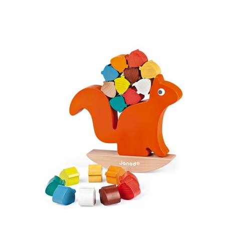 JANOD - Nutty Balance (bois) - Jeu d'équilibre pour bébé de 18 mois - Multicolore ORANGE 3 - vertbaudet enfant 
