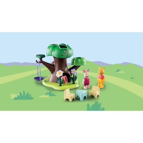 PLAYMOBIL 1.2.3 - 71316 - Winnie l'ourson et Porcinet avec cabane - Disney BLEU 5 - vertbaudet enfant 