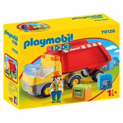 Jouet-Jeux d'imagination-Camion benne PLAYMOBIL 1.2.3 - Jouet pour enfant de 18 mois et plus