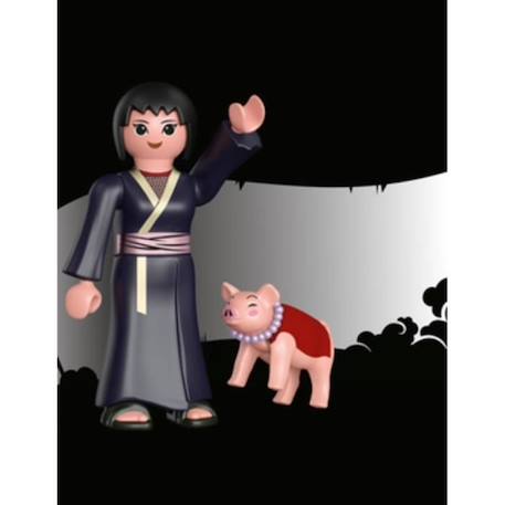 PLAYMOBIL - 71115 - Shizune - Naruto Shippuden - Figurine Kunoichi avec Tonton le cochon NOIR 2 - vertbaudet enfant 