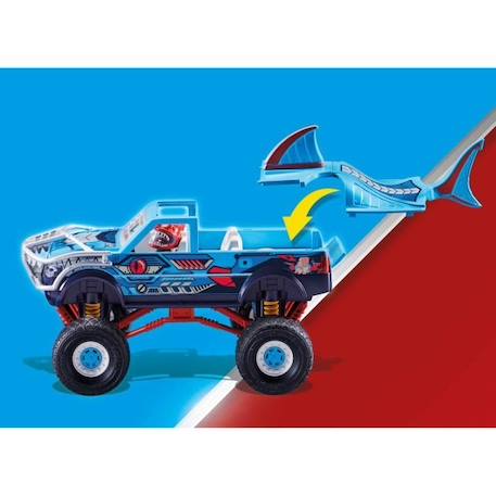 PLAYMOBIL - 70550 - Stuntshow Monster truck de cascade Requin - Jouet pour enfant de 3 ans et plus BLEU 6 - vertbaudet enfant 
