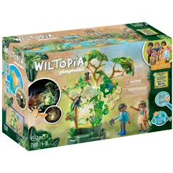 Jouet-Jeux d'imagination-PLAYMOBIL - 71009 - Wiltopia - Forêt tropicale avec veilleuse - Jouet écologique pour enfant de 4 ans et plus