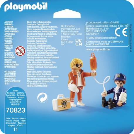 PLAYMOBIL - 70823 - Playmobil Duo - Secouriste et policière BLEU 4 - vertbaudet enfant 