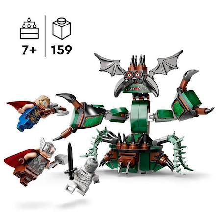 LEGO® 76207 Marvel Attaque sur le Nouvel Asgard, avec Figurines de Thor des Avengers et son Marteau, pour Enfants de 7 Ans et Plus NOIR 2 - vertbaudet enfant 
