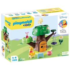 Jouet-Jeux d'imagination-PLAYMOBIL 1.2.3 - 71316 - Winnie l'ourson et Porcinet avec cabane - Disney