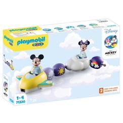 Jouet-Train des nuages de Mickey et Minnie - PLAYMOBIL 1.2.3 - Disney - 7 pièces