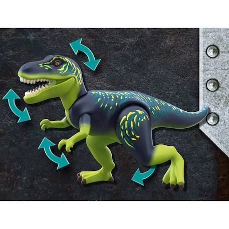 PLAYMOBIL - Dino Rise - Tyrannosaure et robot géant vert - Playmobil