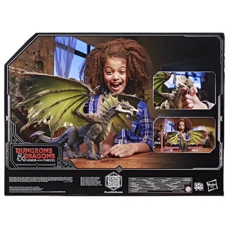 Dungeons & Dragons, figurine articulée de 28 cm du dragon noir Rakor inspirée du film NOIR 5 - vertbaudet enfant 