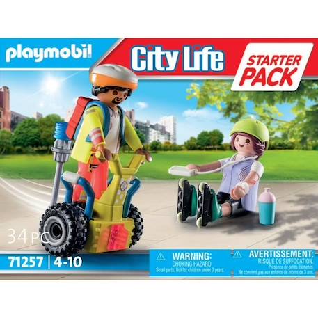 PLAYMOBIL - 71257 - City Action Les Secouristes - Starter Pack - Secouriste avec gyropode BLEU 5 - vertbaudet enfant 