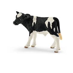 Jouet-Jeux d'imagination-Figurine - SCHLEICH - Veau Holstein - Farm World - Beige - Mixte