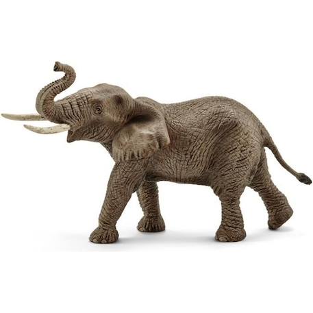 Figurine Schleich 14762 - Éléphant d'Afrique mâle de la savane - 18.7 x 10 x 12.7 cm GRIS 1 - vertbaudet enfant 