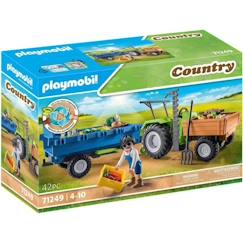 PLAYMOBIL - 71249 - Country La Ferme - Tracteur avec remorque  - vertbaudet enfant