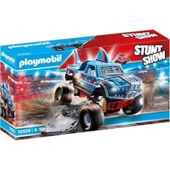Jouet-Jeux d'imagination-PLAYMOBIL - 70550 - Stuntshow Monster truck de cascade Requin - Jouet pour enfant de 3 ans et plus