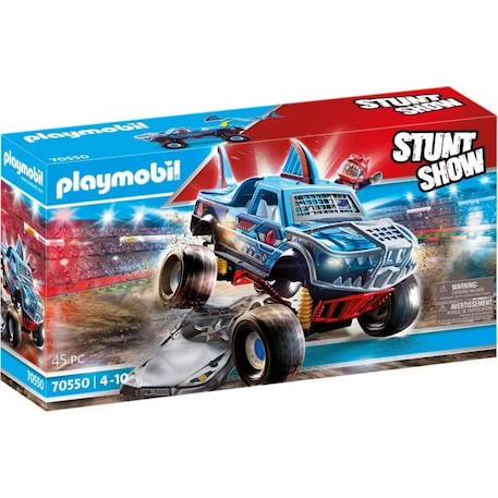 PLAYMOBIL - 70550 - Stuntshow Monster truck de cascade Requin - Jouet pour enfant de 3 ans et plus BLEU 1 - vertbaudet enfant 