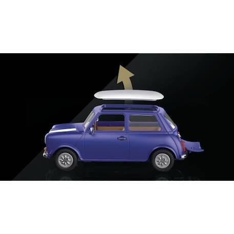 PLAYMOBIL - 70921 - Mini Cooper - Classic Cars avec toit amovible et effets lumineux BLEU 6 - vertbaudet enfant 