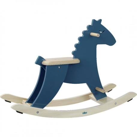 Cheval à bascule bleu avec arceau - Vilac - Jouets pour les tout-petits - Age minimum 1 an BLEU 1 - vertbaudet enfant 