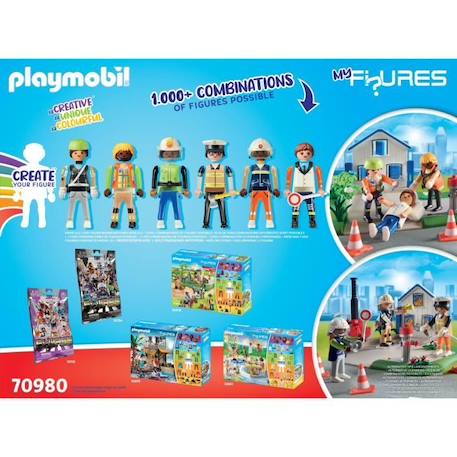 PLAYMOBIL - My Figures: Secouristes - Multicolore - 120 pièces - A partir de 5 ans BLEU 4 - vertbaudet enfant 