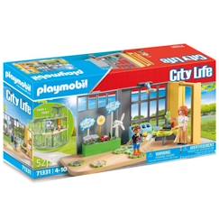 Jouet-Jeux d'imagination-Figurines, mini mondes, héros et animaux-PLAYMOBIL - Classe éducative sur l'écologie - City Life - L'école - 52 pièces