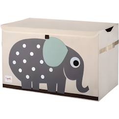 Chambre et rangement-Rangement-Coffre, rangement jouet-Coffre à jouets - WEBER - Elephant - Enfant - 100% Polyester - Gris