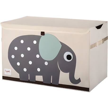 Coffre à jouets - WEBER - Elephant - Enfant - 100% Polyester - Gris GRIS 1 - vertbaudet enfant 