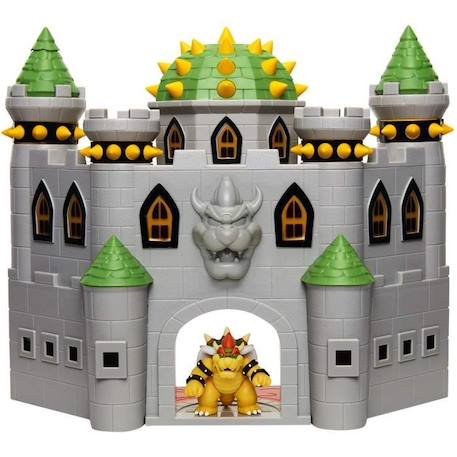 Playset Château de Bowser - JAKKS PACIFIC - Super Mario - Figurine de Bowser - Effets sonores - Mécanismes fonctionnels BEIGE 1 - vertbaudet enfant 