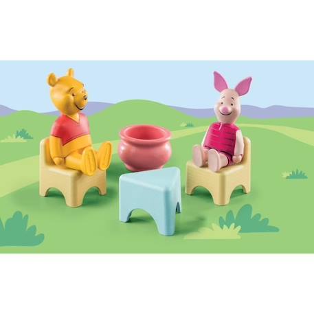 PLAYMOBIL 1.2.3 - 71316 - Winnie l'ourson et Porcinet avec cabane - Disney BLEU 6 - vertbaudet enfant 