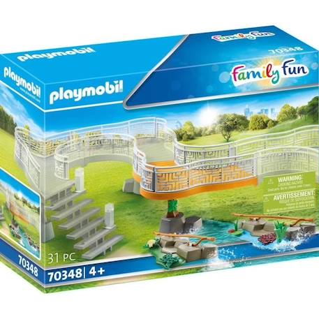 PLAYMOBIL - Extension pour parc animalier - Modèle 70348 - 31 pièces - Pour enfant de 4 ans et plus - Bleu BLEU 1 - vertbaudet enfant 