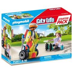 PLAYMOBIL - 71257 - City Action Les Secouristes - Starter Pack - Secouriste avec gyropode  - vertbaudet enfant