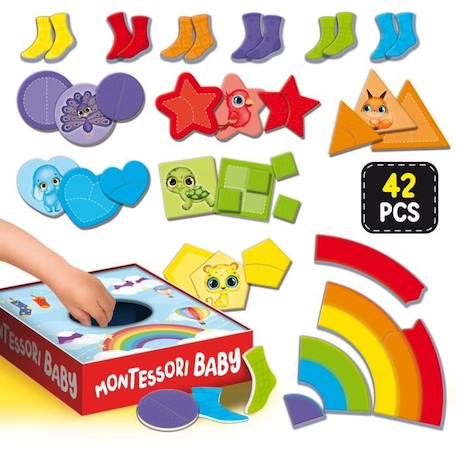 Baby Collection - jeux d'apprentissage - basé sur la méthode Montessori - LISCIANI BLEU 4 - vertbaudet enfant 