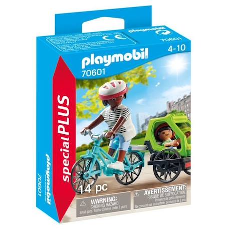 PLAYMOBIL - 70601 - Cyclistes maman et enfant - Bleu - Plastique - Mixte BLEU 1 - vertbaudet enfant 