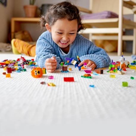 LEGO® 4+ Classic 11013 Briques transparentes créatives, Jeu de construction en briques incluant des animaux pour enfants JAUNE 4 - vertbaudet enfant 