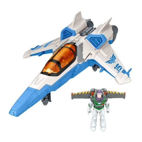 Figurine Buzz l'Éclair - Vaisseau XL-15 - Lightyear - MATTEL - Lance-projectiles - Jetpack - Figurine incluse BLANC 1 - vertbaudet enfant 