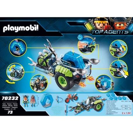 PLAYMOBIL - 70232 - Moto des neiges des Rebelles arctiques NOIR 3 - vertbaudet enfant 