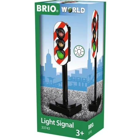 Brio World Feux Tricolores Lumineux - Accessoire pour circuit de train en bois et voiture - Ravensburger - Mixte dès 3 ans - 33743 BLEU 1 - vertbaudet enfant 