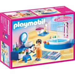 Jouet-Jeux d'imagination-PLAYMOBIL - 70211 - Dollhouse La Maison Traditionnelle - Salle de bain avec baignoire