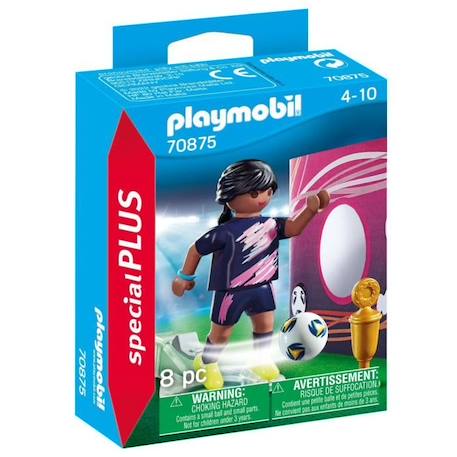 PLAYMOBIL - 70875 - Joueuse de football - Personnage Special Plus avec accessoires BLEU 1 - vertbaudet enfant 